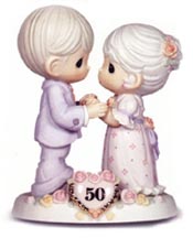 Enesco Precious Moments Figurine - We Share A Love Forever Young - 50th Anniversary