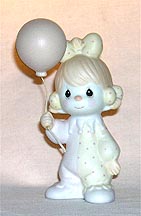 Enesco Precious Moments Figurine - Clown - Girl Holding Balloon