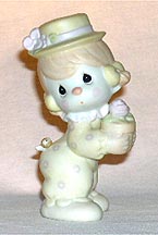 Enesco Precious Moments Figurine - Clown - Girl With Flower Pot