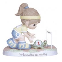 Enesco Precious Moments Figurine - I'm Behind You All The Way