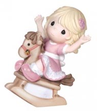 Enesco Precious Moments Figurine - Oh What Fun It Is To Ride
