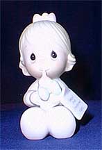 Enesco Precious Moments Figurine - Baby's First Christmas - Girl