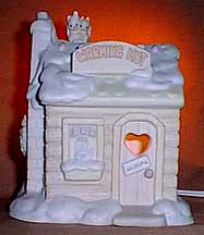 Enesco Precious Moments Sugar Town Figurine - Lighted Warming Hut