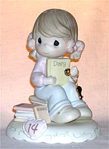 Enesco Precious Moments Figurine - Age 14 (brunette)