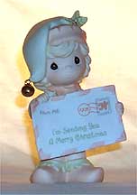 Enesco Precious Moments Figurine - I'm Sending You A Merry Christmas