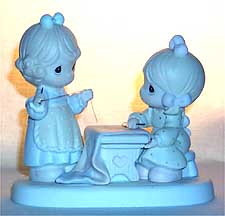 Enesco Precious Moments Figurine - Friends Are Forever, Sew Bee It