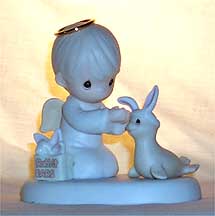 Enesco Precious Moments Figurine - Heaven Bless You Easter Seal