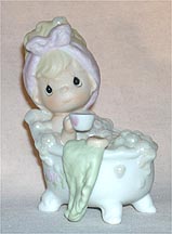 Enesco Precious Moments Figurine - Soap Bubbles, Soap Bubbles, All Is Soap Bubbles