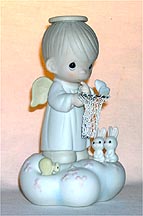 Enesco Precious Moments Figurine - I'm So Glad You Fluttered Into My Life