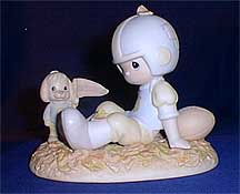 Enesco Precious Moments Figurine - May Your Life Be Blessed With Touchdowns