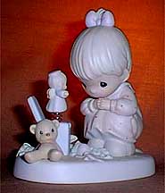 Enesco Precious Moments Figurine - Just Poppin' In To Say Halo