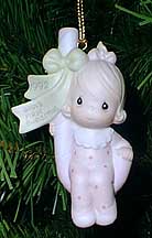 Enesco Precious Moments Ornament - Baby's First Christmas - Girl