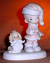 Enesco Precious Moments Figurine - Wishing You A Ho-Ho-Ho