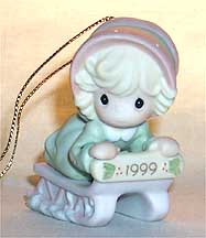 Enesco Precious Moments Ornament - Slide Into The Next Millennium With Joy