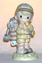 Enesco Precious Moments Figurine - God Loves A Happy Camper