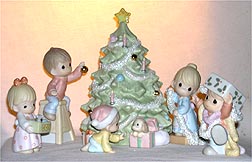 Enesco Precious Moments Figurine - Wishing You An Old Fashioned Christmas set of 6