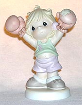Enesco Precious Moments Figurine - Life Is Worth Fighting For (blonde)