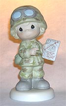 Enesco Precious Moments Figurine - I'm Proud To Be An American