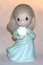 Enesco Precious Moments Figurine - A True Friend Is Someone Who Reaches For Your Hand And Touches Your Heart