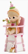 Enesco Precious Moments Figurine - Hip, Hip, Hooray, You're One Year Old Today! - girl