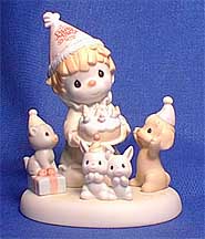 Enesco Precious Moments Figurine - 10 Wonderful Years Of Wishes