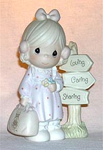 Enesco Precious Moments Figurine - Loving, Caring And Sharing Along The Way