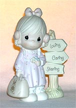 Enesco Precious Moments Figurine - Loving, Caring And Sharing Along The Way