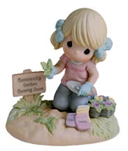 Enesco Precious Moments Figurine - Sow Much To Do - Collectors Club Member Kit