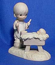 Enesco Precious Moments Figurine - I'll Play My Drum For Him