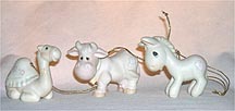 Enesco Precious Moments Ornament - Camel, Donkey, And Cow