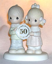 Enesco Precious Moments Figurine - God Blessed Our Years Together...(50)