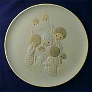 Enesco Precious Moments Plate - Come Let Us Adore Him