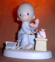 Enesco Precious Moments Figurine - Hello Lord, It's Me Again