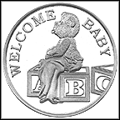 Teddy Bear and Blocks Silver Medallion