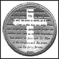 Lord's Prayer Silver Medallion