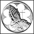 Praying Hands Silver Medallion